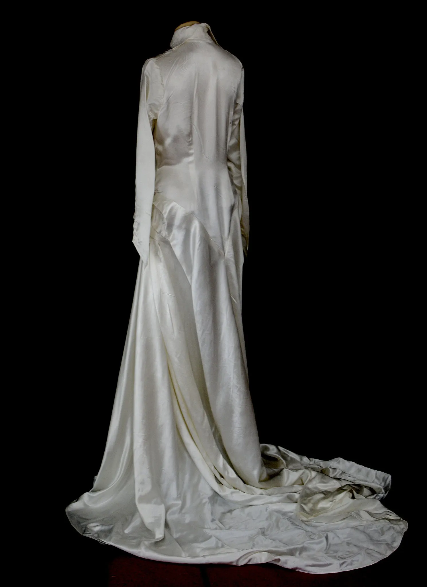 Vintage 1940s Satin Wedding Gown