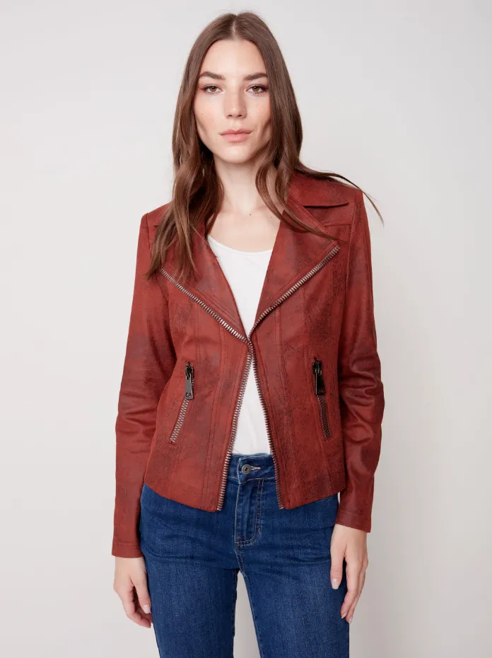 Vintage Faux Leather Perfecto Jacket