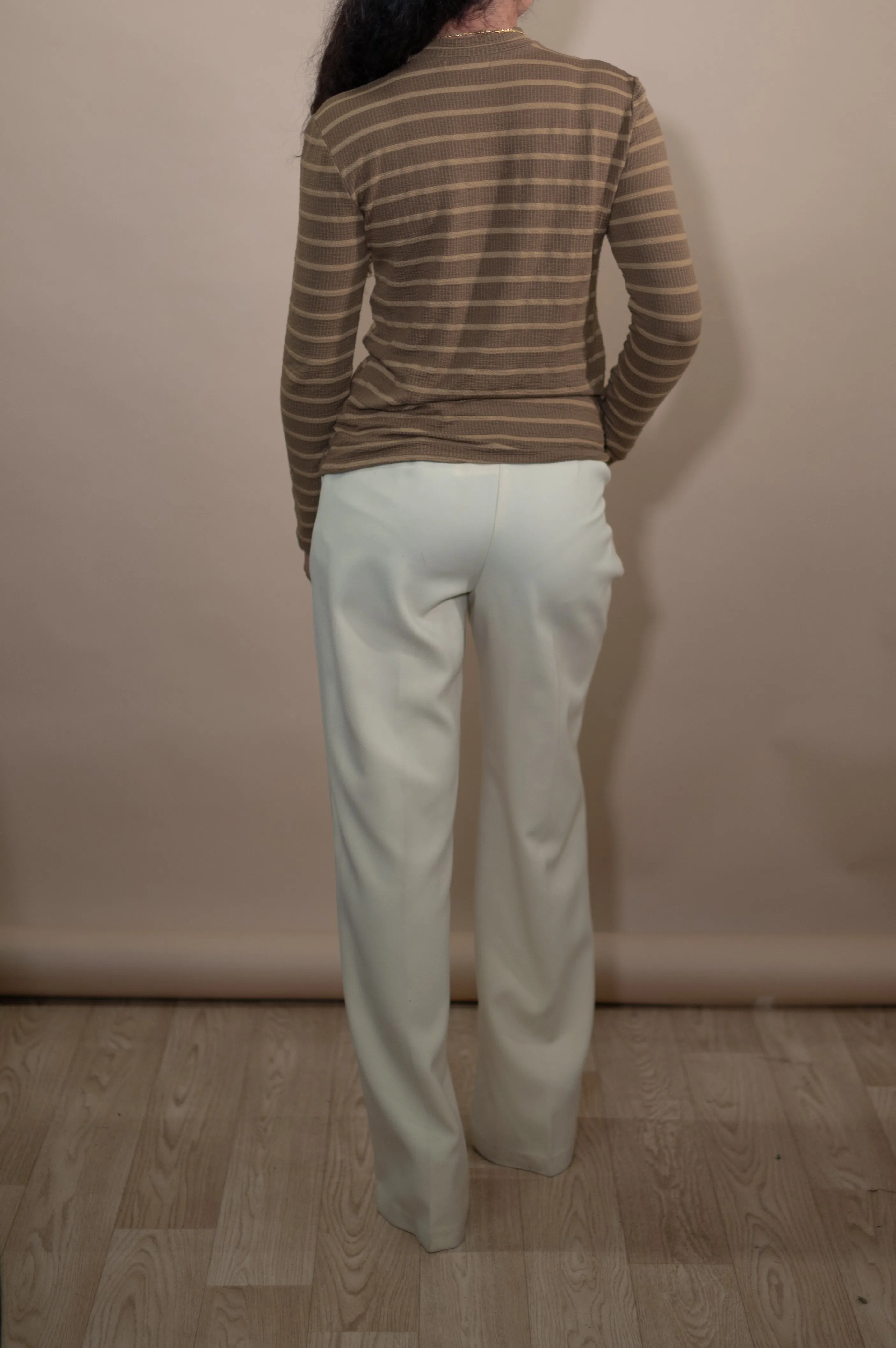 Vintage Striped Brown Turtleneck