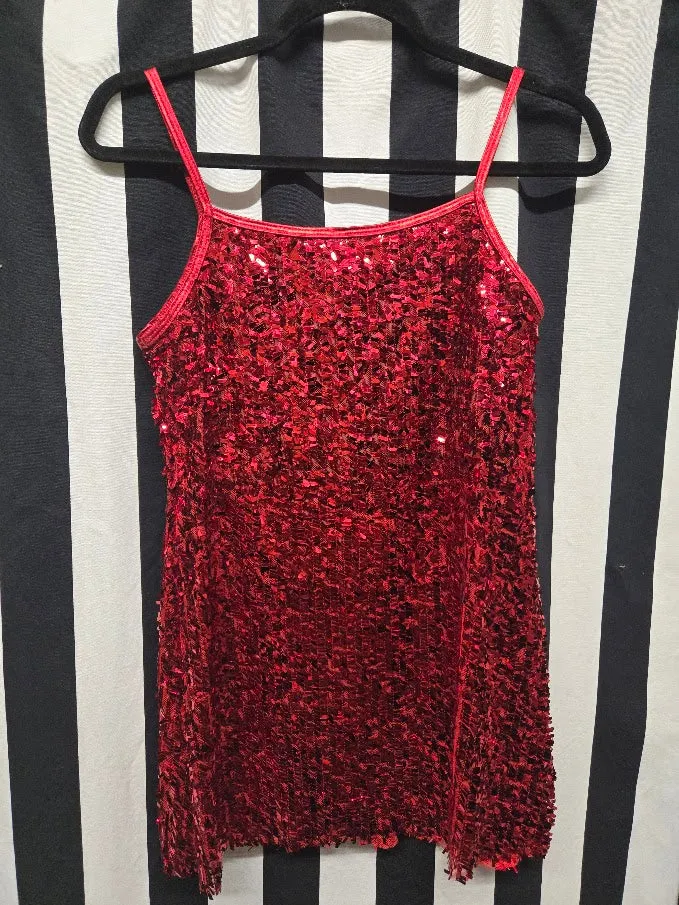 Vintage Y2K Red Sequin Tank Top