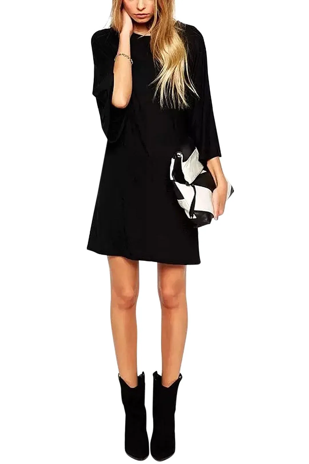 Wholesale Black Plain Shirt Dress