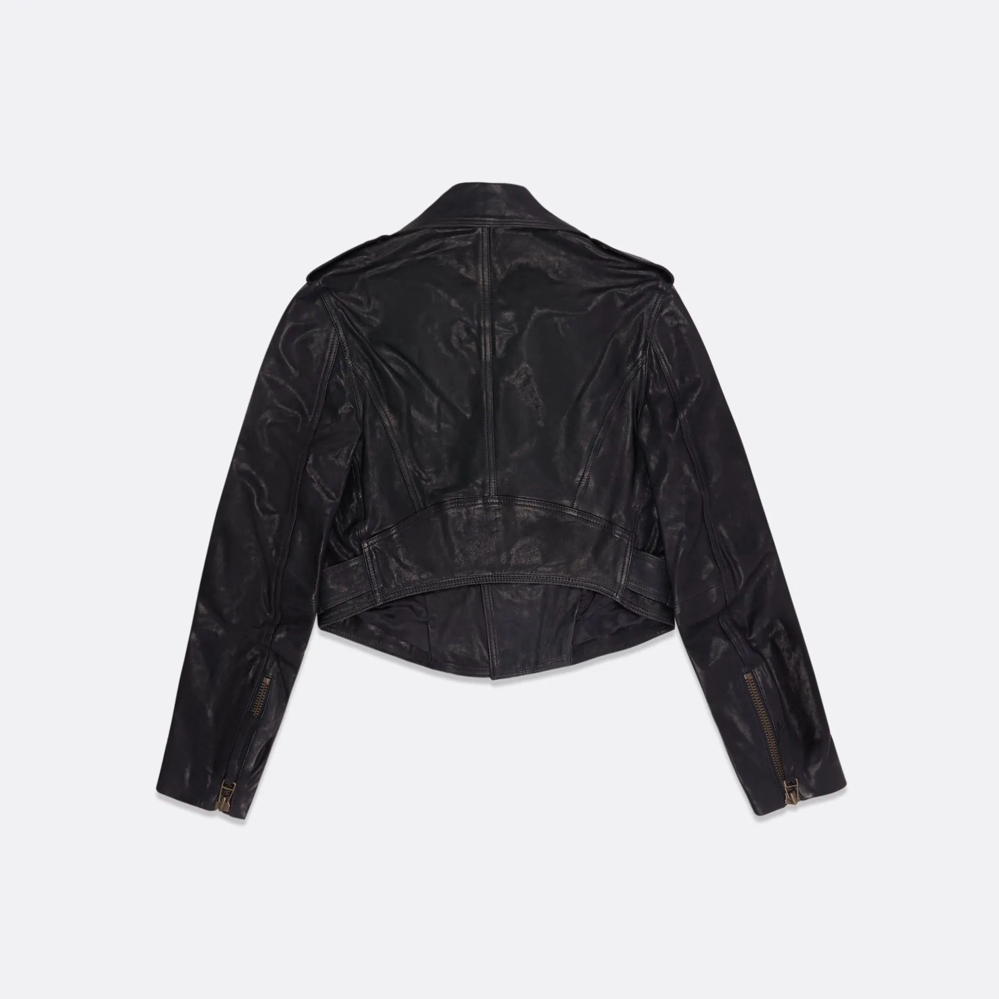 WOMEN'S CROPPED LEATHER JACKET