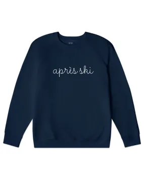 Women's Organic Pullover Sweatshirt Vintage Apres Ski [Navy]