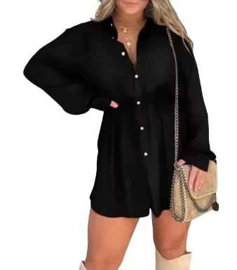 Women’s V-Neck Lapel Blouse