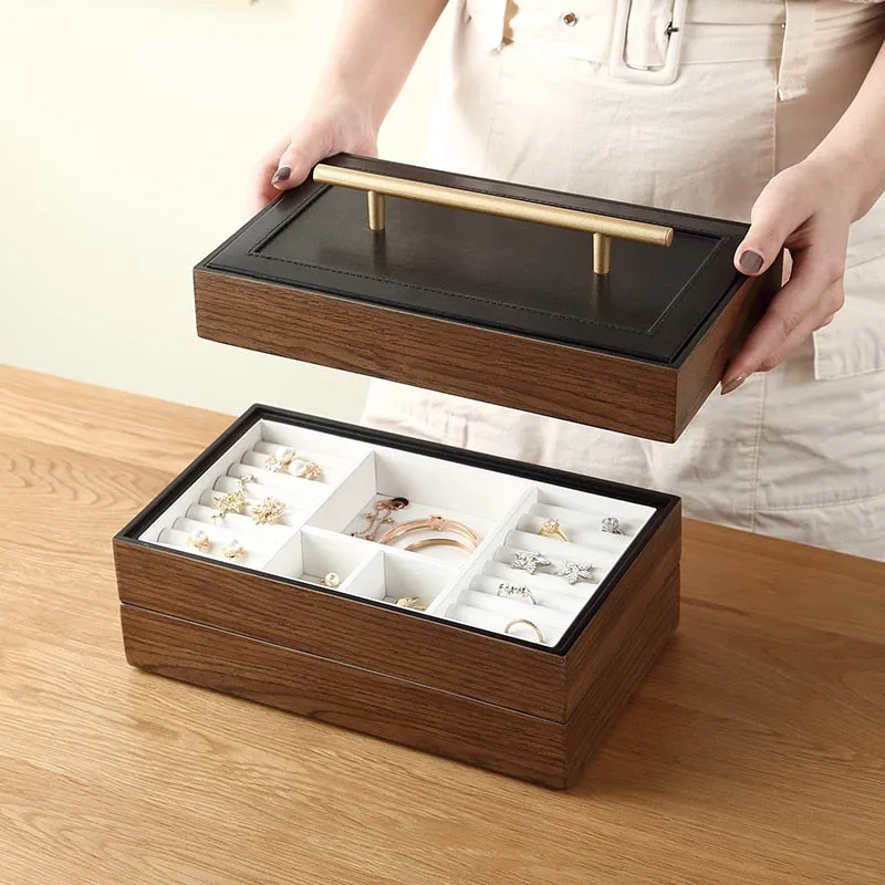 Wooden Elegant Multi-Layer Jewelry Organizer Box