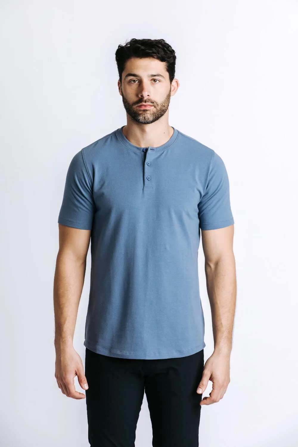 X Cotton Short Sleeve Henley