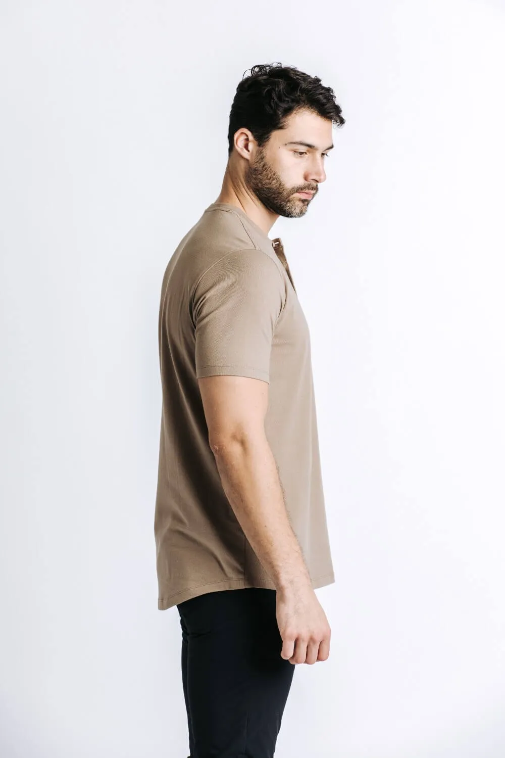 X Cotton Short Sleeve Henley