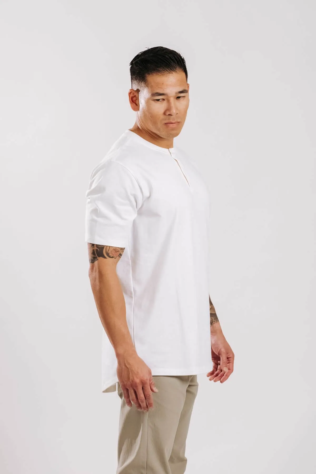 X Cotton Short Sleeve Henley