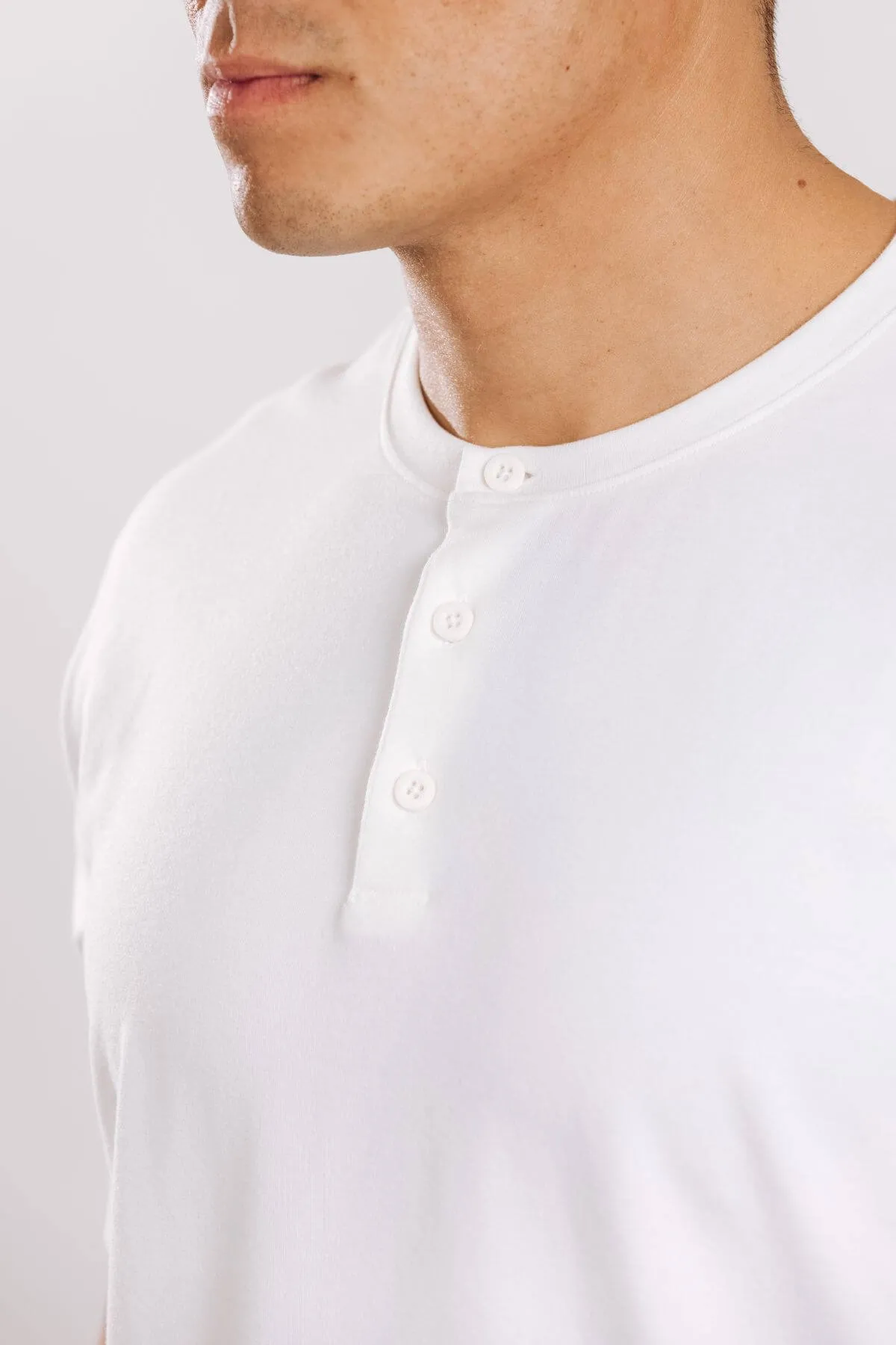 X Cotton Short Sleeve Henley