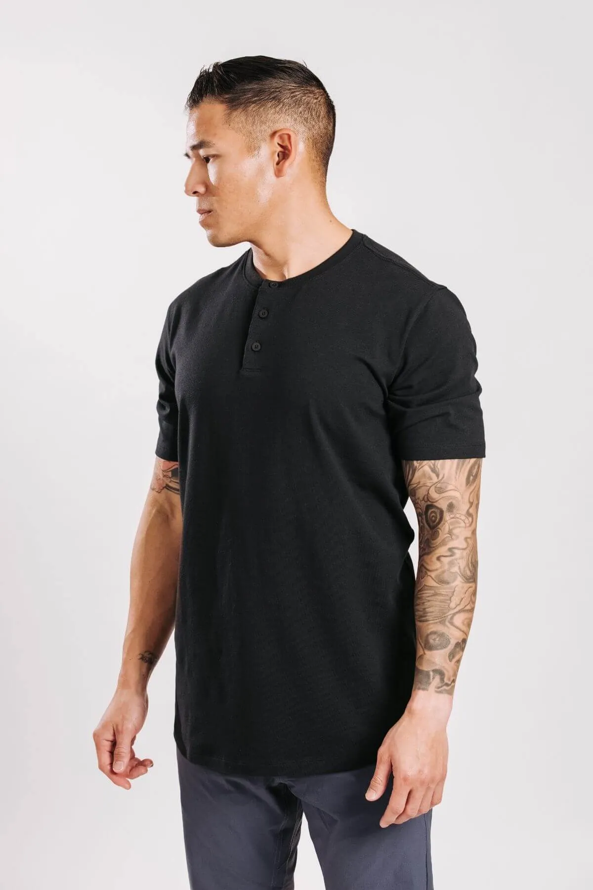 X Cotton Short Sleeve Henley