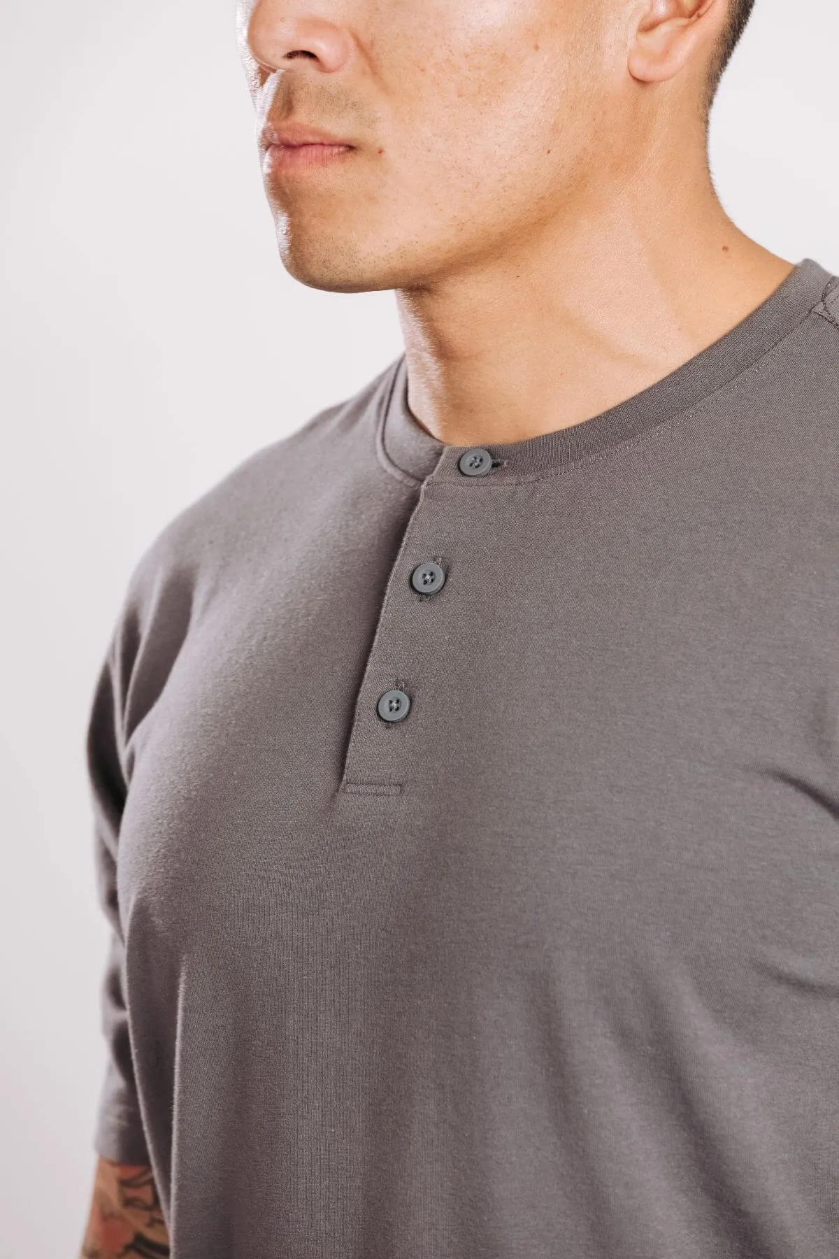 X Cotton Short Sleeve Henley