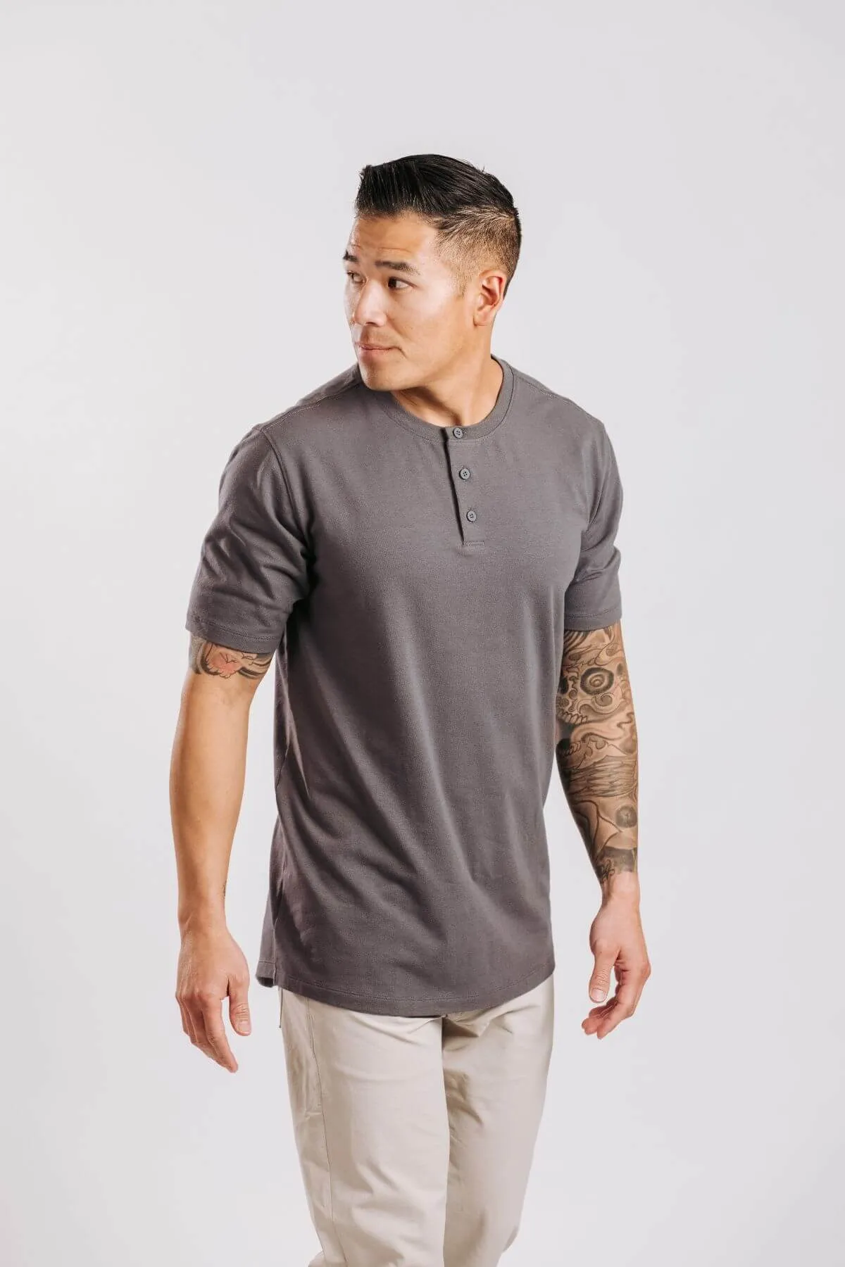 X Cotton Short Sleeve Henley