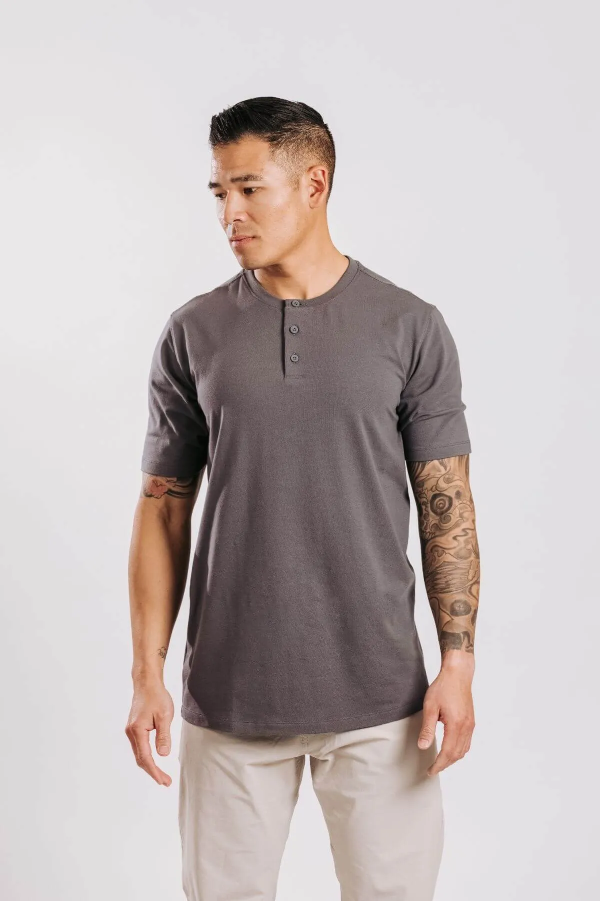 X Cotton Short Sleeve Henley