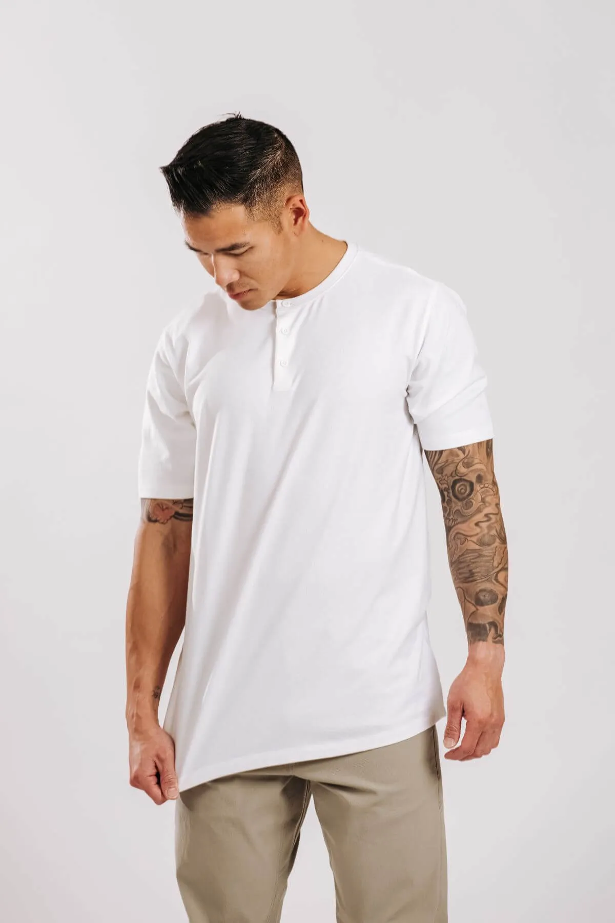 X Cotton Short Sleeve Henley