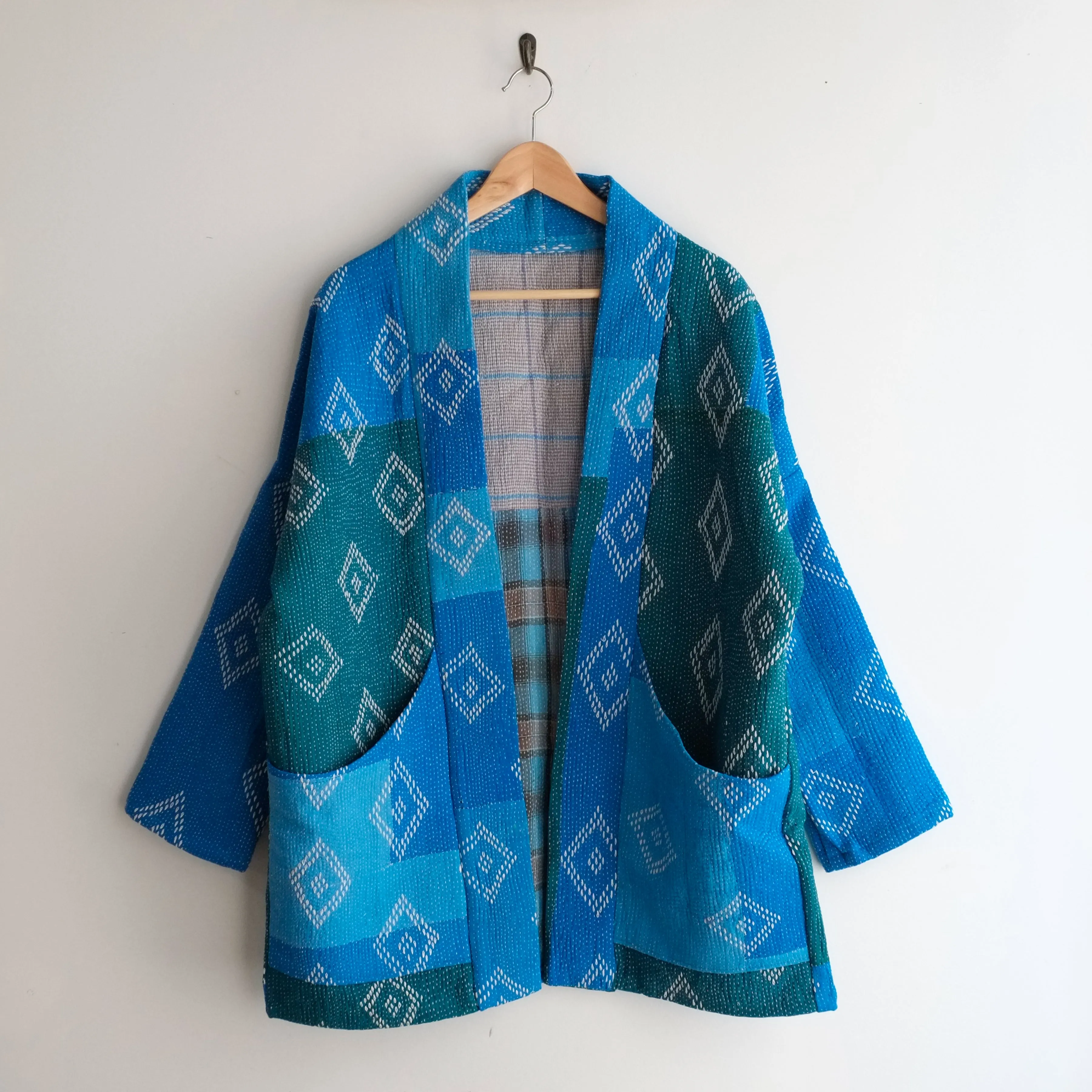 XS Turquoise Blues and Greens Anoushka Jacket LL129