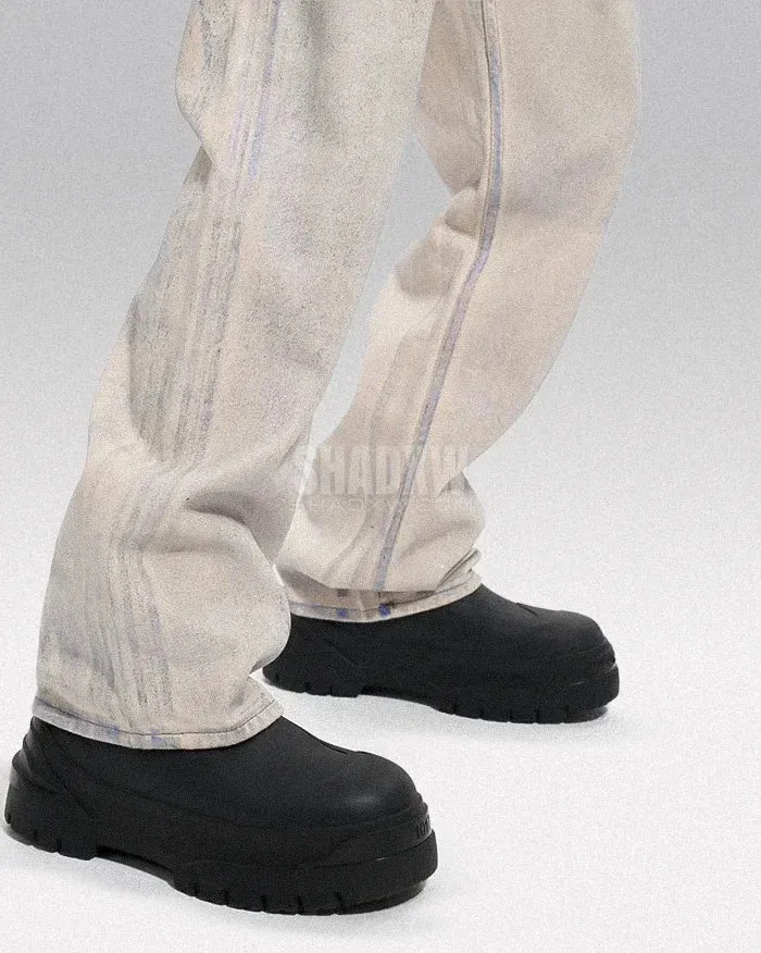 Y2K White Jeans Men